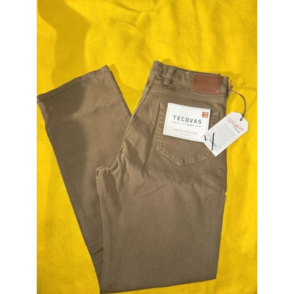 Tecovas 5 Pocket Olive Denim Jeans Men's 36/34 (LOC-35)